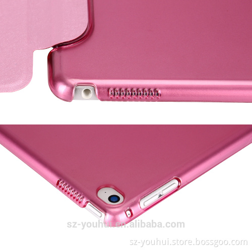 Factory Price Silk Texture Ultra Slim Tripled Folding Flip Cover Smart Auto Wake Up Case For iPad Pro Tablet